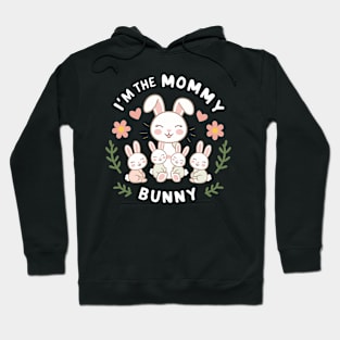 Adorable Mommy Bunny and Babies Springtime Love Design Hoodie